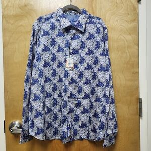 Robert Graham Jordan Size 4XL Floral print Button Down Shirt NWT